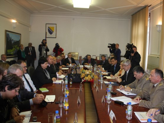 Sastanak članova Zajedničke komisije za odbranu i sigurnost BiH sa ministrom odbrane BiH i načelnikom Zajedničkog štaba OS BiH